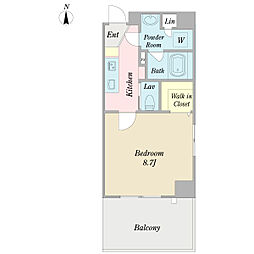RaffineAobadai 1Kの間取図画像