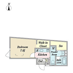 クリオ ラモード吉祥寺 1Kの間取図画像