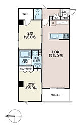 WELINA VILLA 2LDKの間取図画像