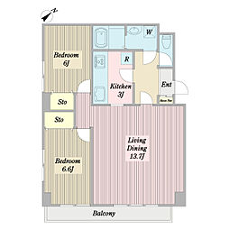 間取図画像 2LDK