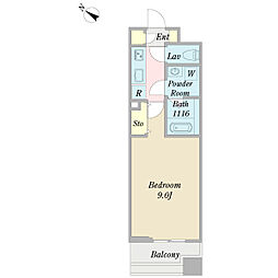 MILIEUBLANCHE 1Kの間取図画像