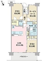 間取図画像 2SLDK