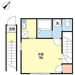 ベルクE25 1Kの間取図画像