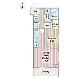 Ｌａ　Ｇｒａｃｅ 3階1LDKの間取り