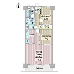 新松戸東パークハウスC 3LDKの間取図画像