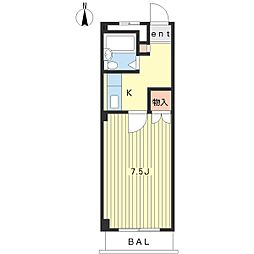 エステート新松戸21 1Kの間取図画像
