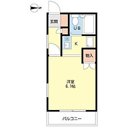 アルファネクストヴィラ松和 1Kの間取図画像