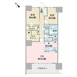 ファインシティ東松戸モール&レジデンス 2SLDKの間取図画像