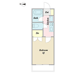 αＮＥＸＴ春日部第2 1階1Kの間取り