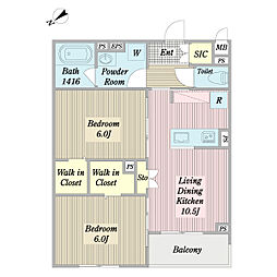 間取図画像 2LDK