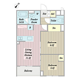 L'Excellence M 2LDKの間取図画像