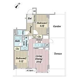 間取図画像 2LDK