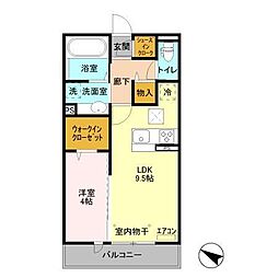 フェリーチェ 1LDKの間取図画像
