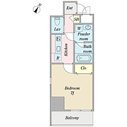 MaisondeKubota 1Kの間取図画像