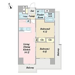 間取図画像 2LDK