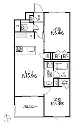 リーフガーデン浦安 2LDKの間取図画像
