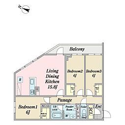 間取図画像 3LDK