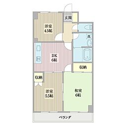 エスポワール深瀬 3DKの間取図画像