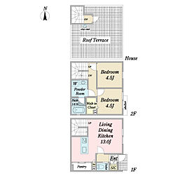 orocuore 2LDKの間取図画像