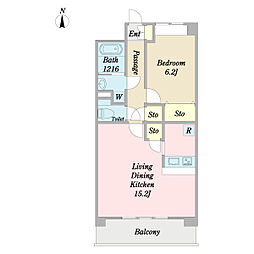 Ciel 1LDKの間取図画像