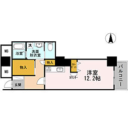 品川シーサイドビュータワー2 1Kの間取図画像