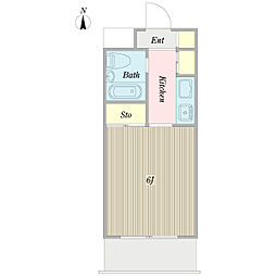 ガーデンコート77（Ｏ） 1階1Kの間取り