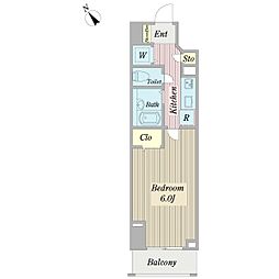 プロシード新横浜 1Kの間取図画像