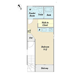 ＧＬＡＮＺ荻窪 3階ワンルームの間取り