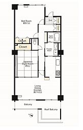 シーリアお台場三番街5号棟 2LDKの間取図画像