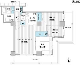 ベルタワー 3LDKの間取図画像