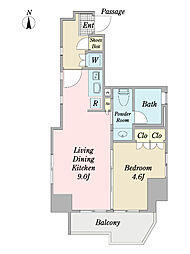 STM高田馬場 1LDKの間取図画像