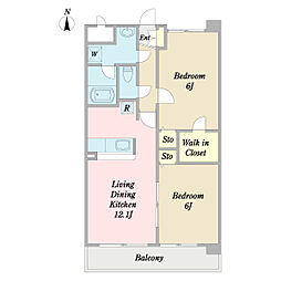 間取図画像 2LDK