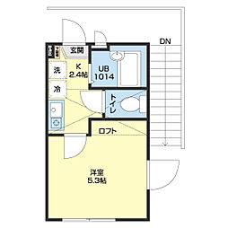 ＰＩＮＯ瑞江 2階1Kの間取り