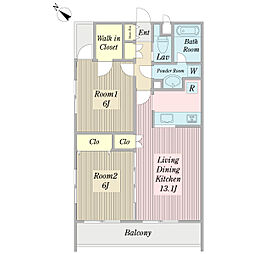 間取図画像 2LDK