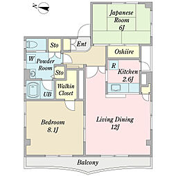 サン・フォーレ瑞江 2LDKの間取図画像
