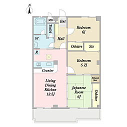 ロイヤルエステート 3LDKの間取図画像