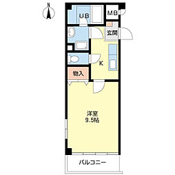 リトルフィールド 1Kの間取図画像