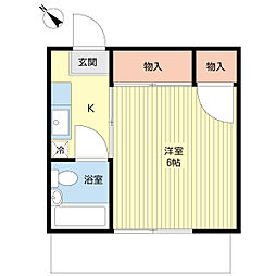 メゾンジェム 1Kの間取図画像