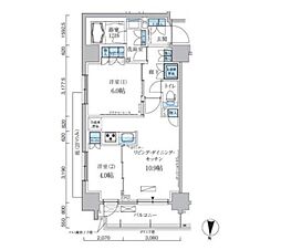パークアクシス両国馬車通り 2LDKの間取図画像