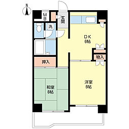 メゾン秋山 2DKの間取図画像