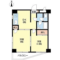 ロジュ中葛西 2DKの間取図画像