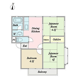 桑川アーバンハイツ 3DKの間取図画像