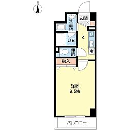 リアンコスタ 1Kの間取図画像