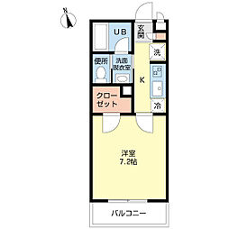 トレーセ東葛西 1Kの間取図画像