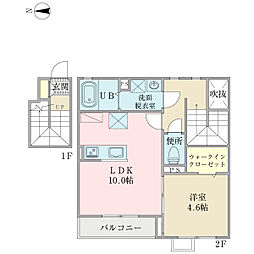 ベルフィオーレ 1LDKの間取図画像