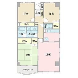 アポロランド 3LDKの間取図画像