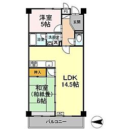 リヴィエールレジョン 2LDKの間取図画像