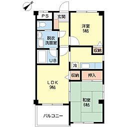 インクリースフィールド3 2LDKの間取図画像
