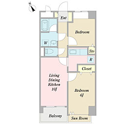ヴィニエーラ・モーリ 2LDKの間取図画像