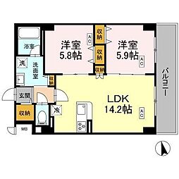 間取図画像 2LDK